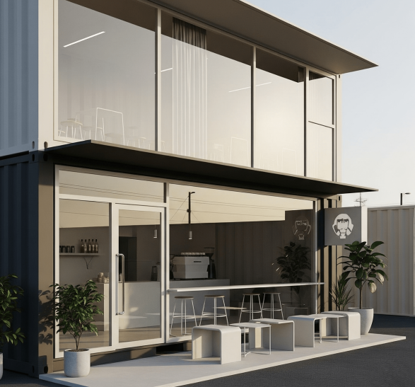 Container cà phê 2 tầng